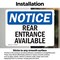 Signmission Rear Entrance Available, 5 in W x Rectangle, Vinyl Decal OS-2PACK-NS-D-35-L-17989 - alternate 4